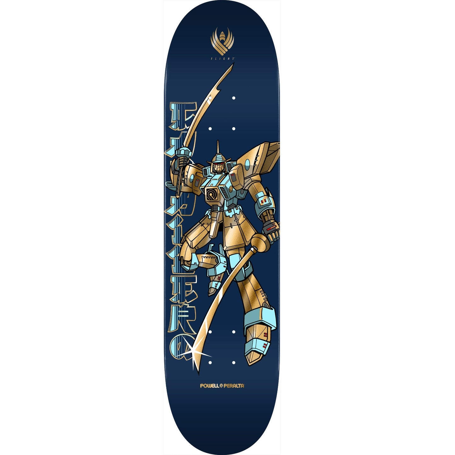 Powell Peralta Steve Caballero Gundam Flight Deck - 8.5″ Blue/Gold Foil - Bow Shock Marketplace