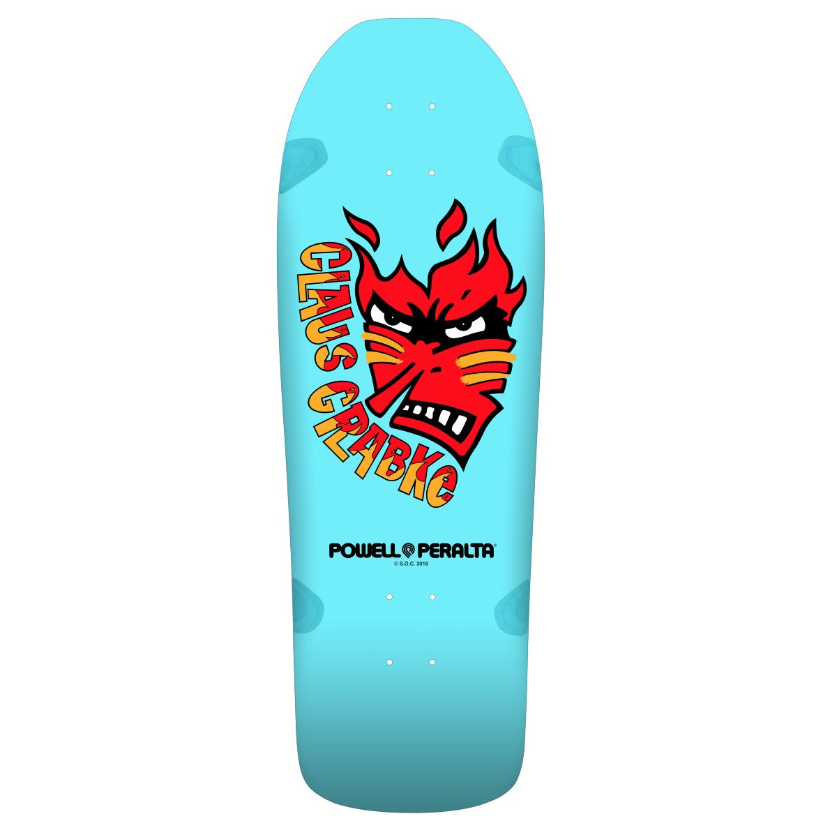 Powell Peralta Claus Grabke SP0 Skateboard Deck 287 - 10.25" Aqua - Bow Shock Marketplace