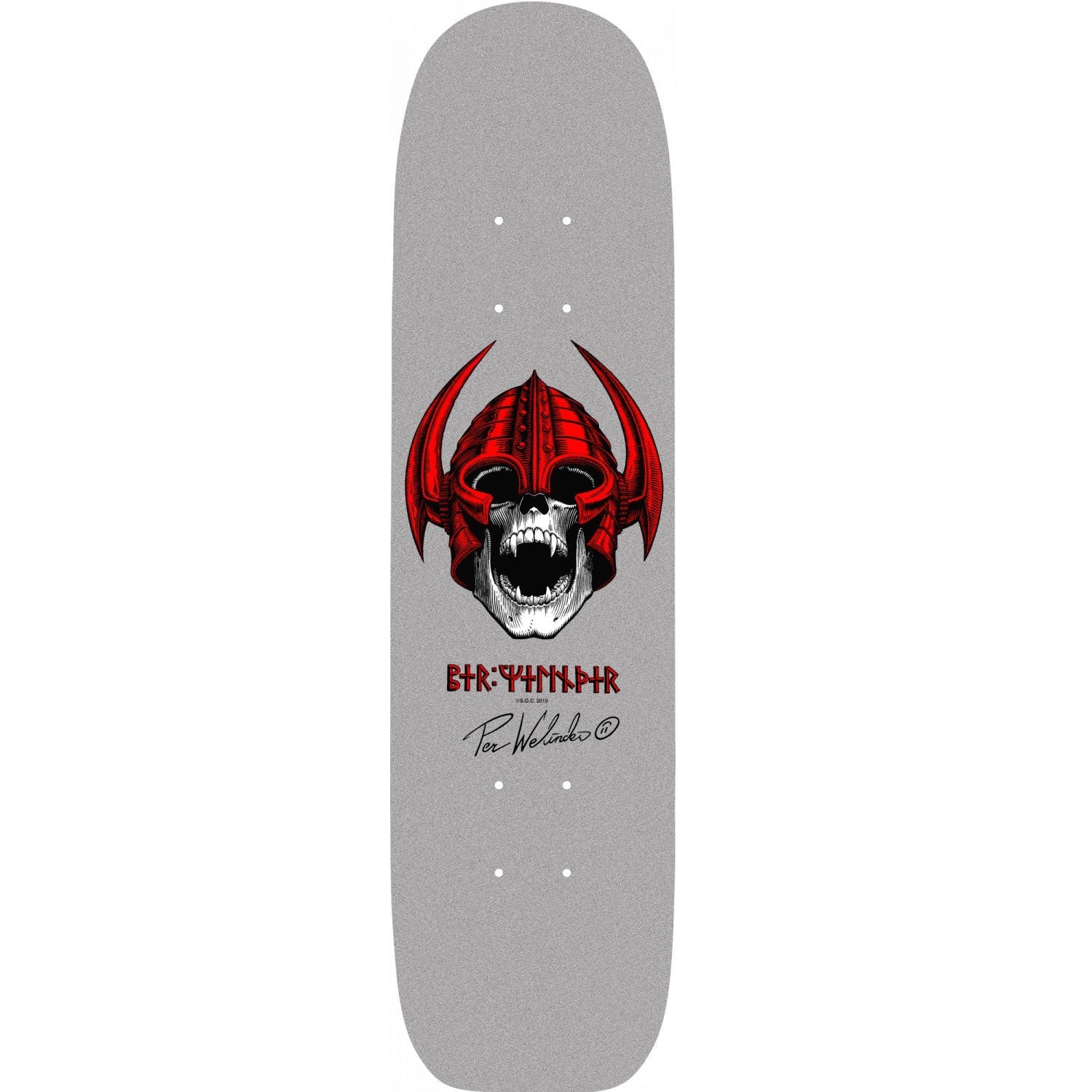 Powell Peralta OG Per Welinder Freestyle Skateboard Deck - 7.25″ Silver - Bow Shock Marketplace