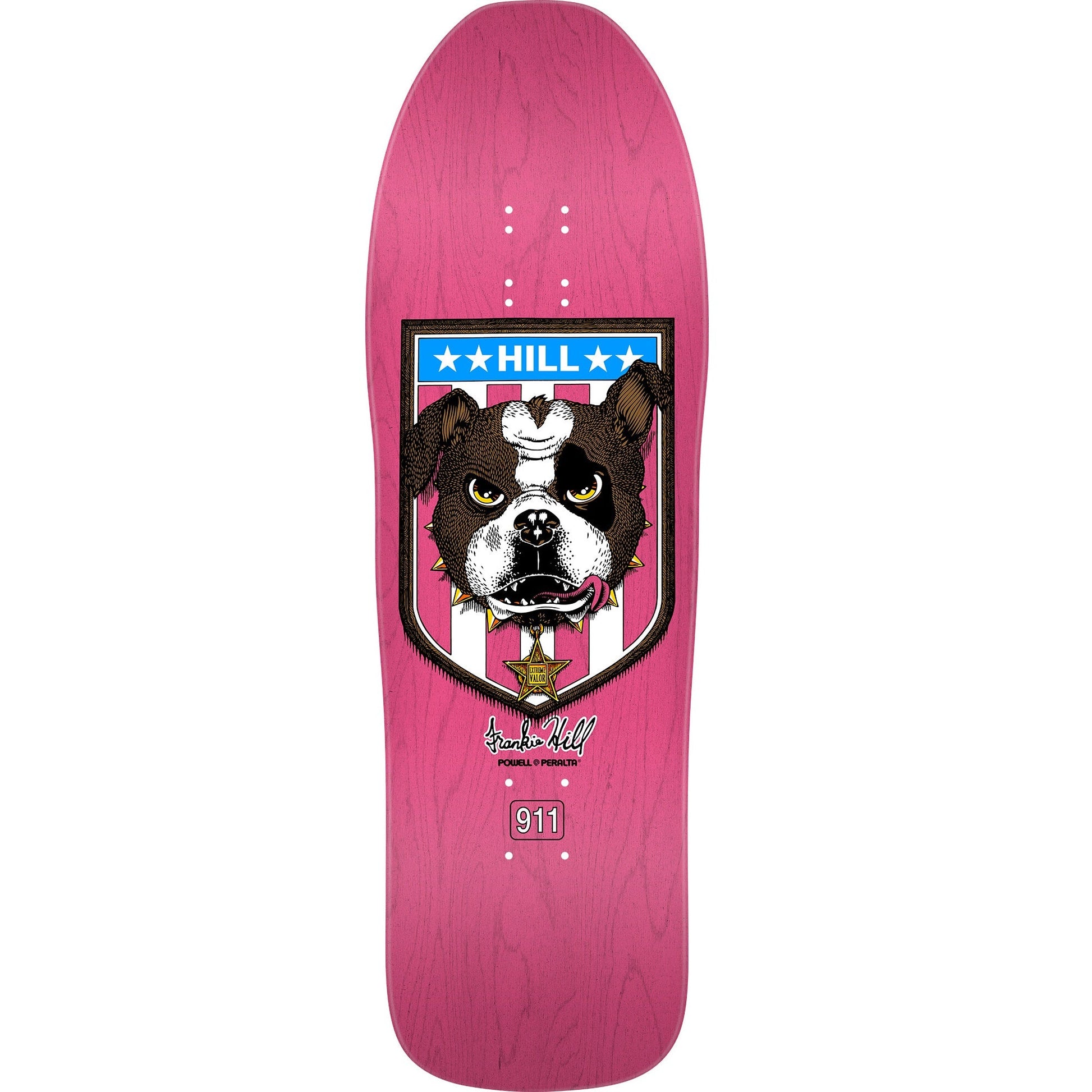 Powell Peralta Frankie Hill Bulldog Skateboard Deck - 10″ Pink Stain - Bow Shock Marketplace