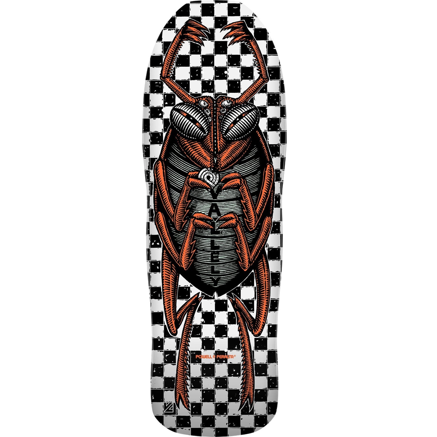 Powell Peralta Mike Vallely Bug Reissue Skateboard Deck - 10″ White - Bow Shock Marketplace