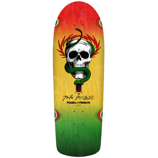 Powell Peralta McGill Skull & Snake Skateboard Deck - 10″ Rasta Fade - Bow Shock Marketplace