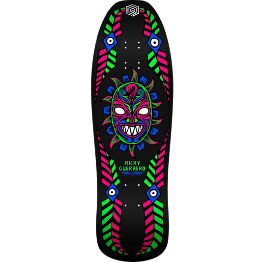 Powell Peralta Nicky Guerrero Mask Skateboard Deck - 10″ Blacklight