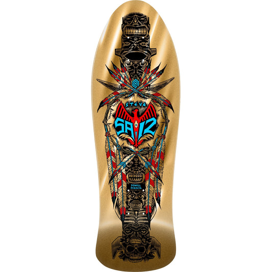Powell Peralta Steve Saiz Totem Reissue Skateboard Deck - 10″ Gold Foil **PRE-ORDER** - Bow Shock Marketplace