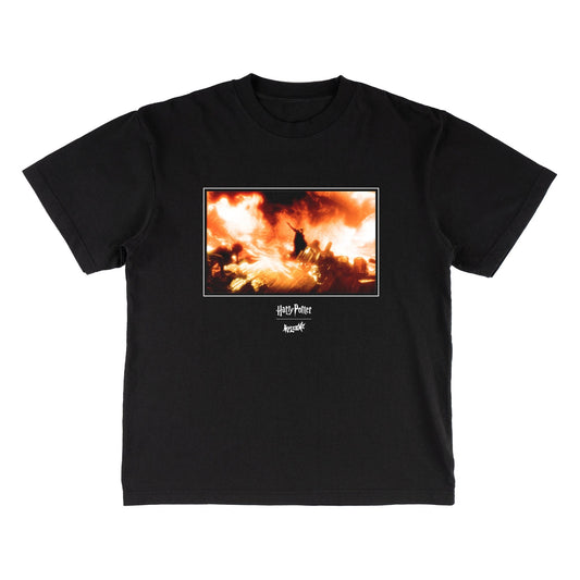 Welcome x Harry Potter Dumbledore Boxy Garment-Dyed Tee - Black