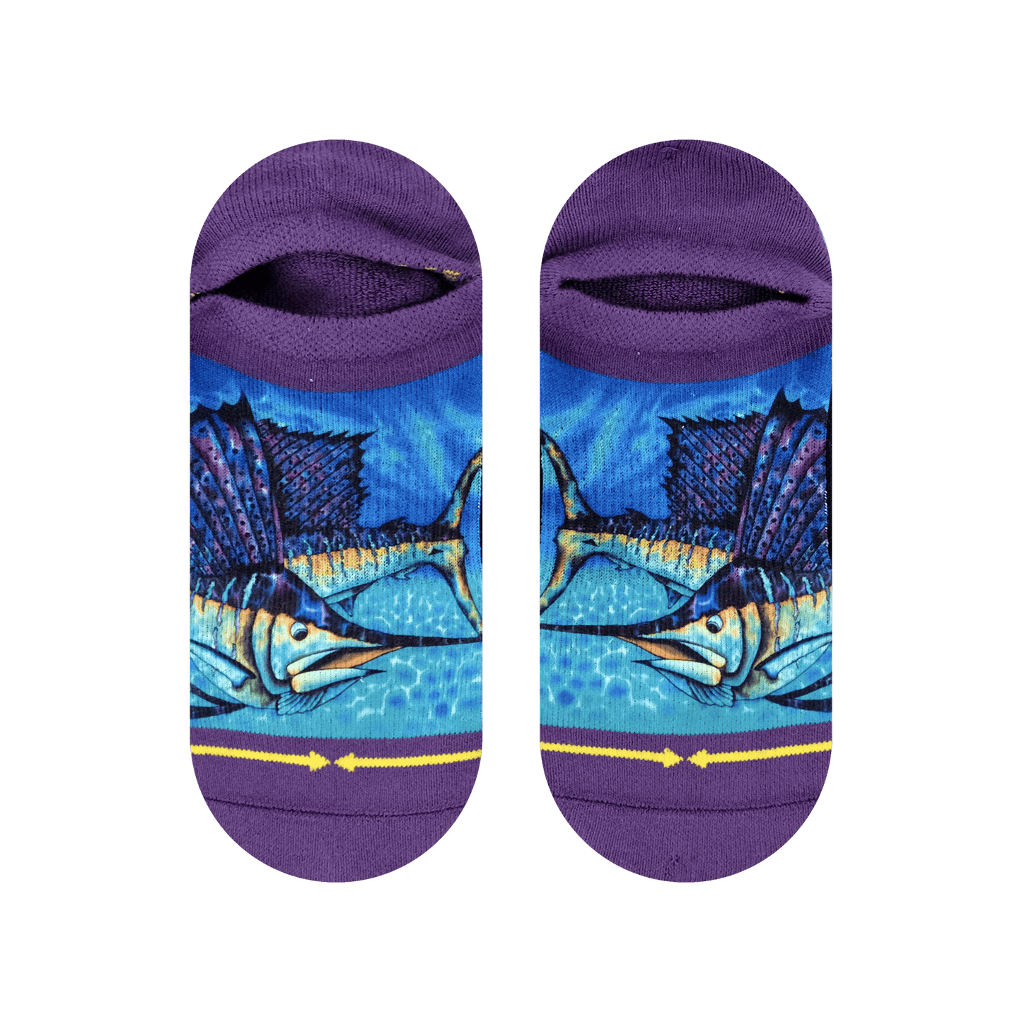 Sail Fish No Show Socks With Art By Daniel Jean Baptiste