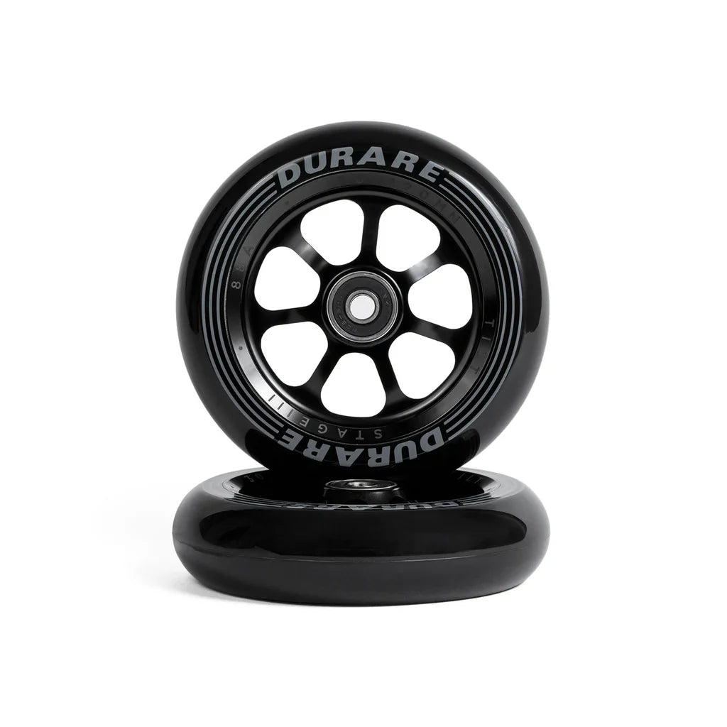 Tilt Durare Spoked Wheels 30x120mm - Black (Pair)