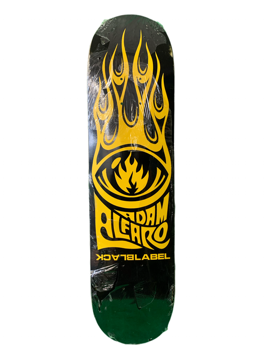 Black Label Adam Alfaro Burning Eye Yellow 7.75” Classic Skateboard Deck