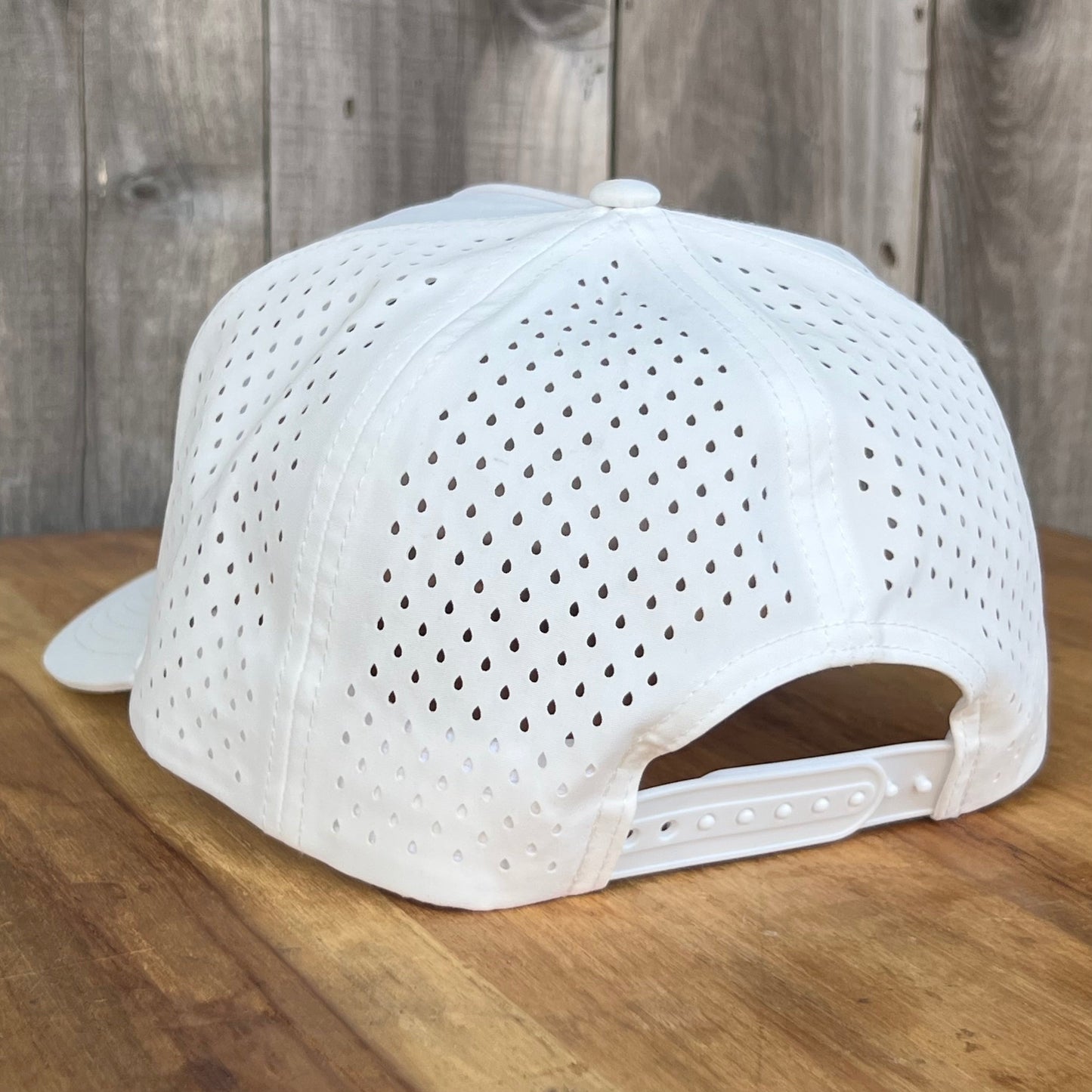 Long Beach Skate LBS Long Side Performance Water Repellent Extra Large White Snapback Hat