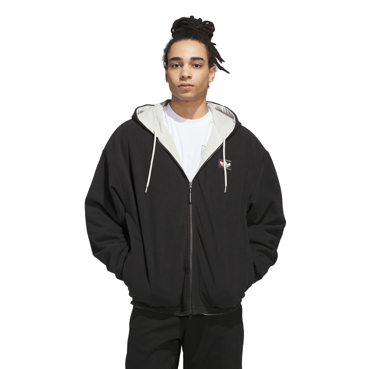 Adidas Skateboarding x Gonz Shmoofoil Aluminum / Black Reversible Warmup Jacket