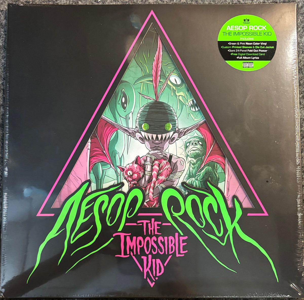 Aesop Rock – The Impossible Kid (Neon Pink / Neon Green) 2x Vinyl LP Record