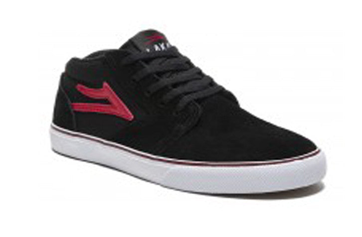 Lakai Shoes Fura High Kids - Black/Red Suede - Bow Shock Marketplace