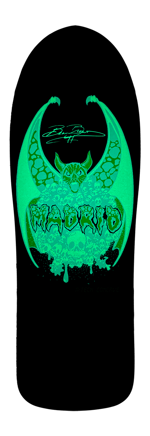 Madrid Beau Brown Bat LTD Glow In The Dark 10.25" Skateboard Deck - Bow Shock Marketplace