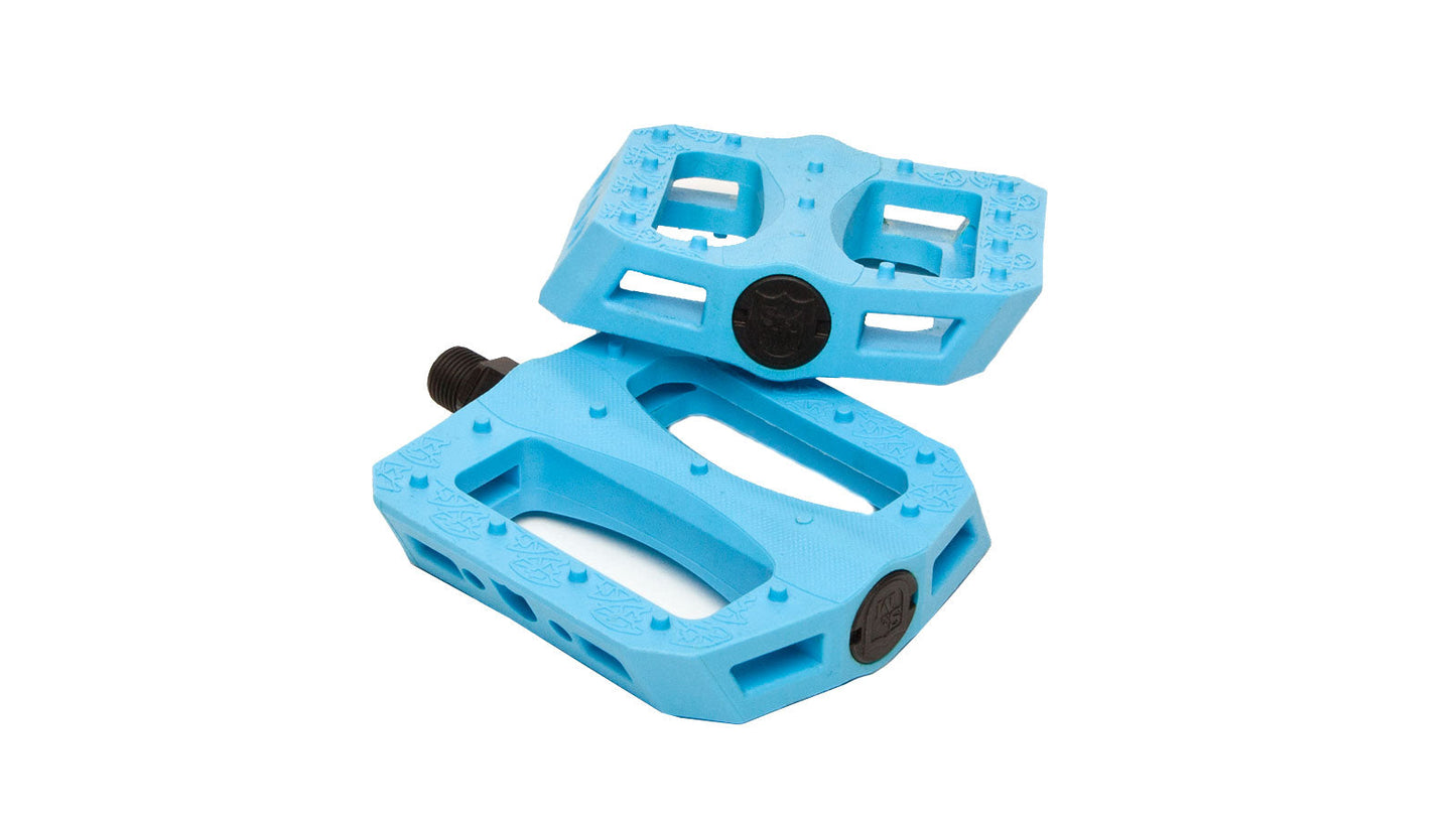 S&M Hoder BTM Pedals - Cyan Blue - Bow Shock Marketplace