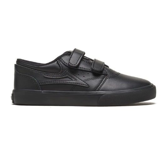 Lakai Shoes Griffin Kids - Black/Black Leather - Bow Shock Marketplace