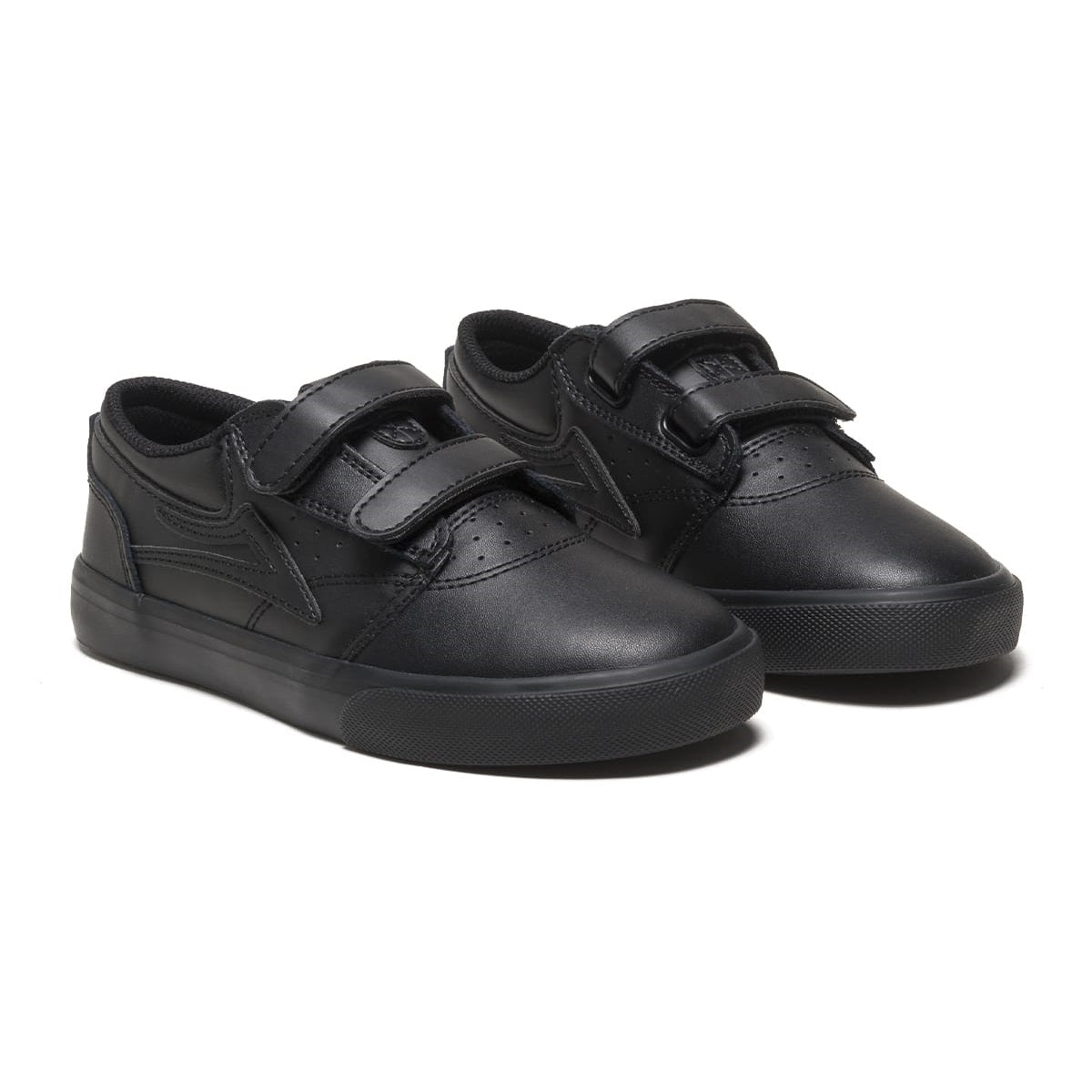 Lakai Shoes Griffin Kids - Black/Black Leather - Bow Shock Marketplace