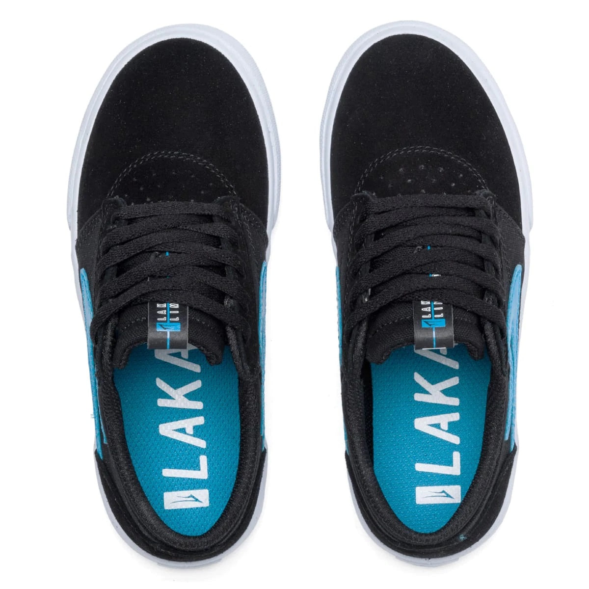 Lakai Shoes Griffin Kids - Black/Cyan Suede - Bow Shock Marketplace