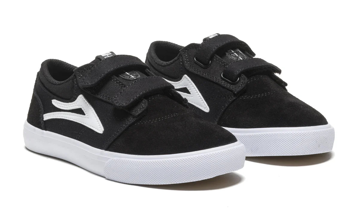 Lakai Shoes Griffin Kids - Black/White Suede - Bow Shock Marketplace