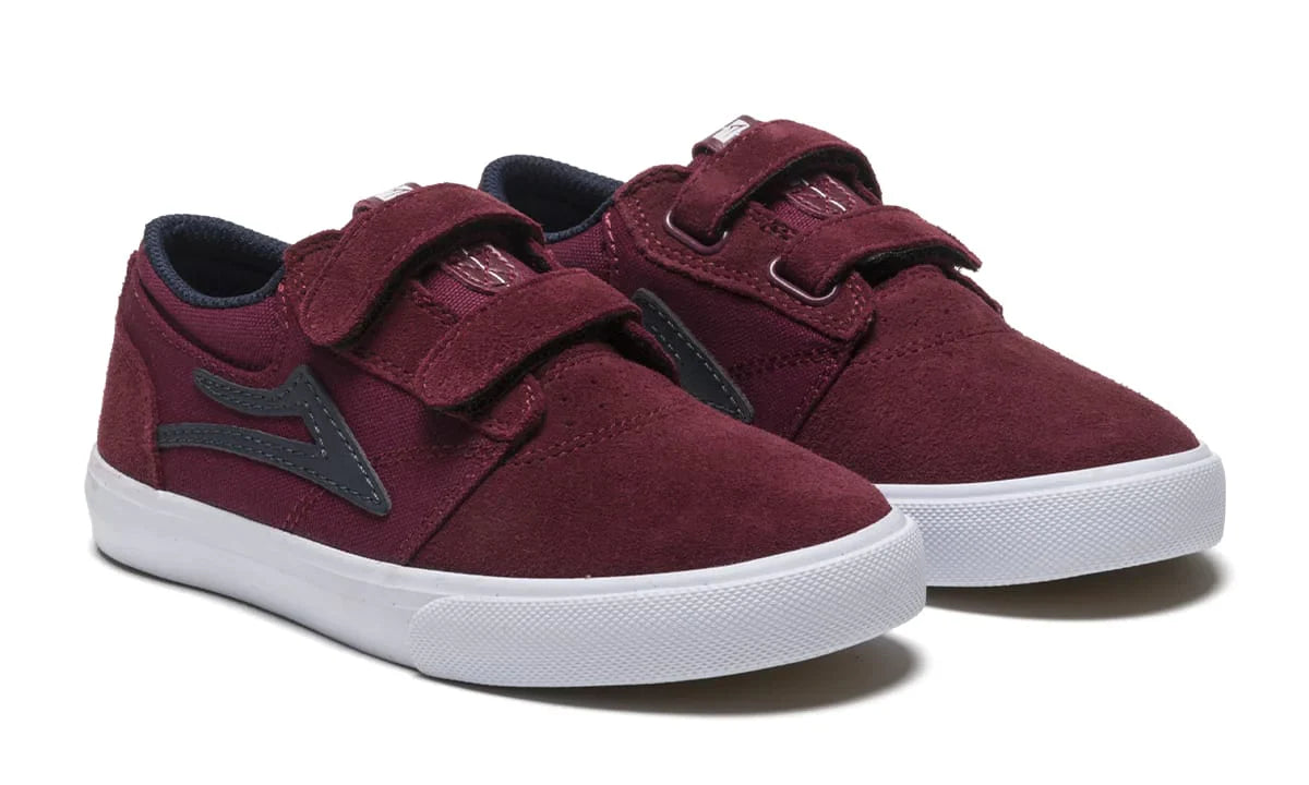 Lakai Shoes Griffin Kids - Burgundy/Navy Suede - Bow Shock Marketplace