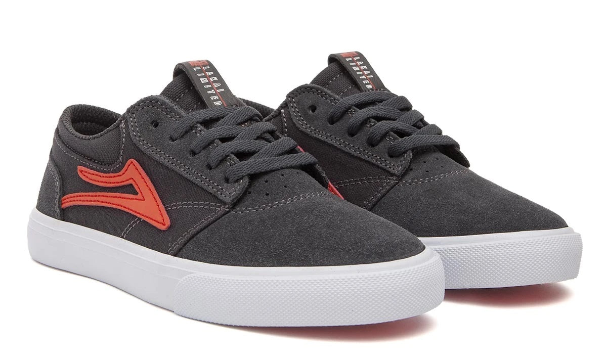 Lakai Shoes Griffin Kids - Charcoal Suede - Bow Shock Marketplace