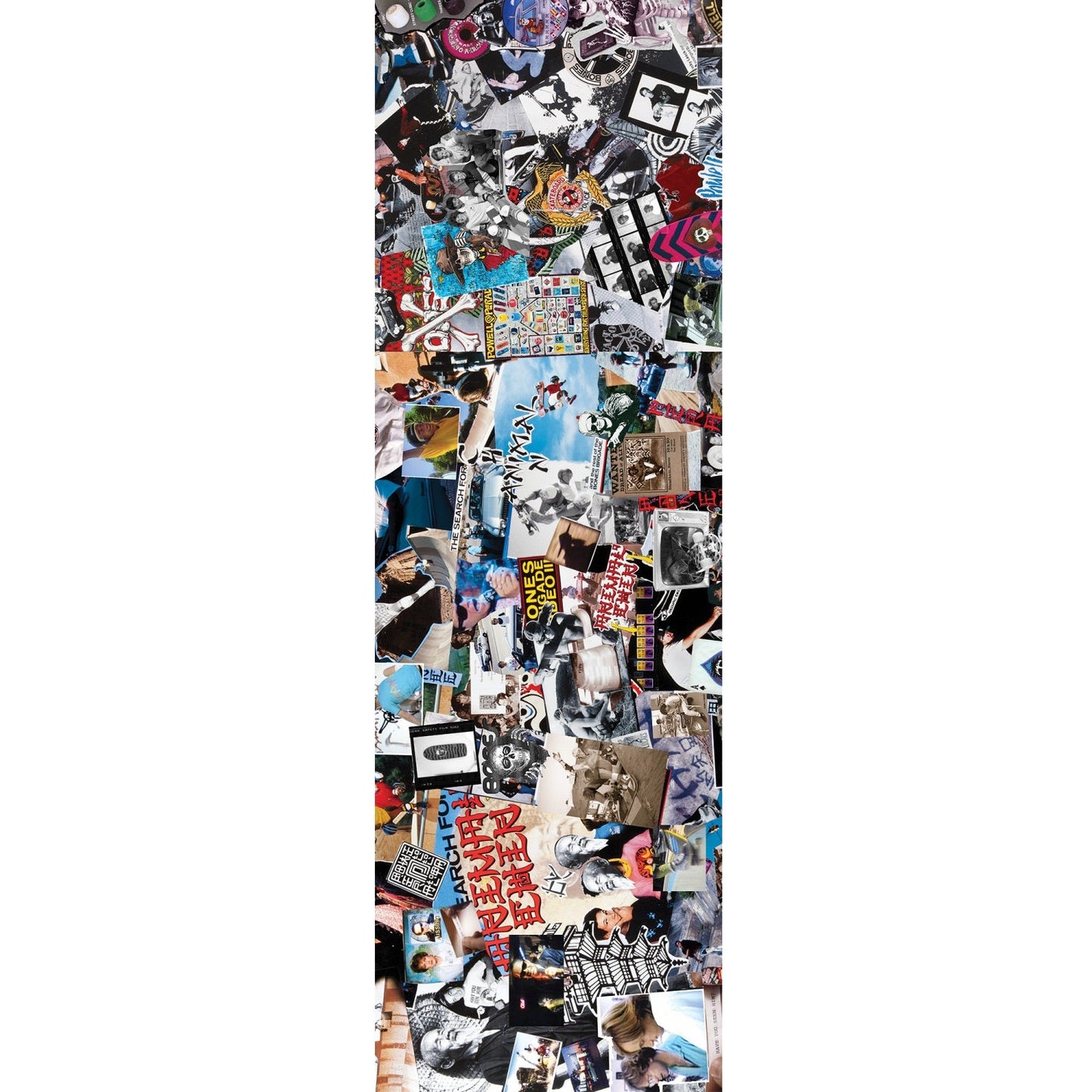 Powell Peralta Animal Chin Collage Griptape - 10.5″x33″ White - Bow Shock Marketplace