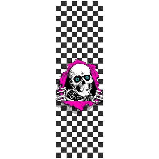 Powell Peralta Ripper Checker Griptape - 10.5"x33" White - Bow Shock Marketplace