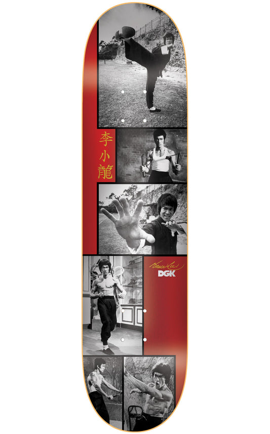 DGK x Bruce Lee Legend Skateboard Deck - 8.38" Red Foil