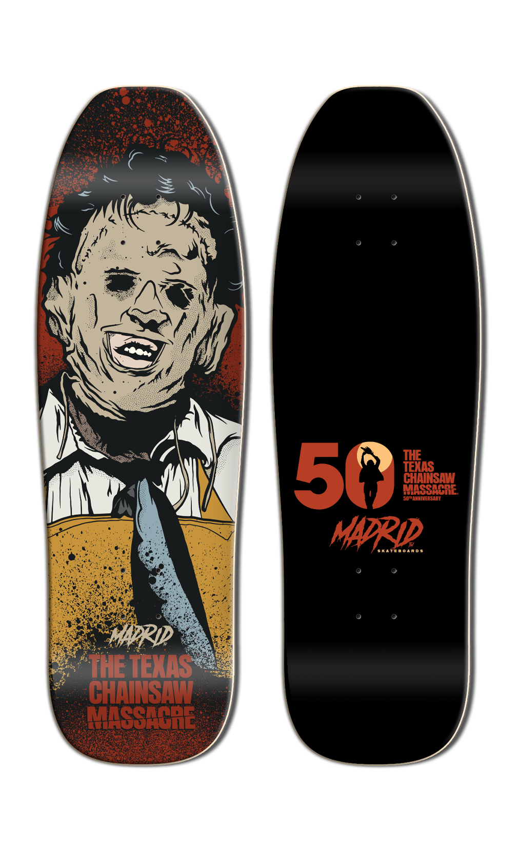 MADRID x TEXAS CHAINSAW MASSACRE HEADCHEESE POOL SUN SHAPE 9.5" SKATEBOARD DECK - Bow Shock Marketplace