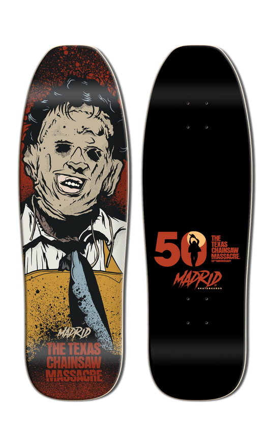 MADRID x TEXAS CHAINSAW MASSACRE HEADCHEESE POOL SUN SHAPE 9.5" SKATEBOARD DECK - Bow Shock Marketplace