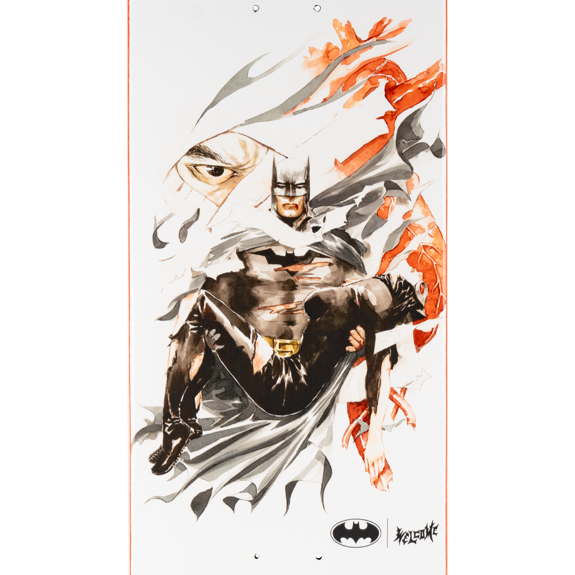 Welcome x Batman Heart of Hush on Popsicle Deck - 8.5″ Bone White - Bow Shock Marketplace