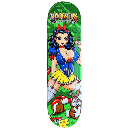 Hook-Ups Snow White Skateboard Deck - 8.5″