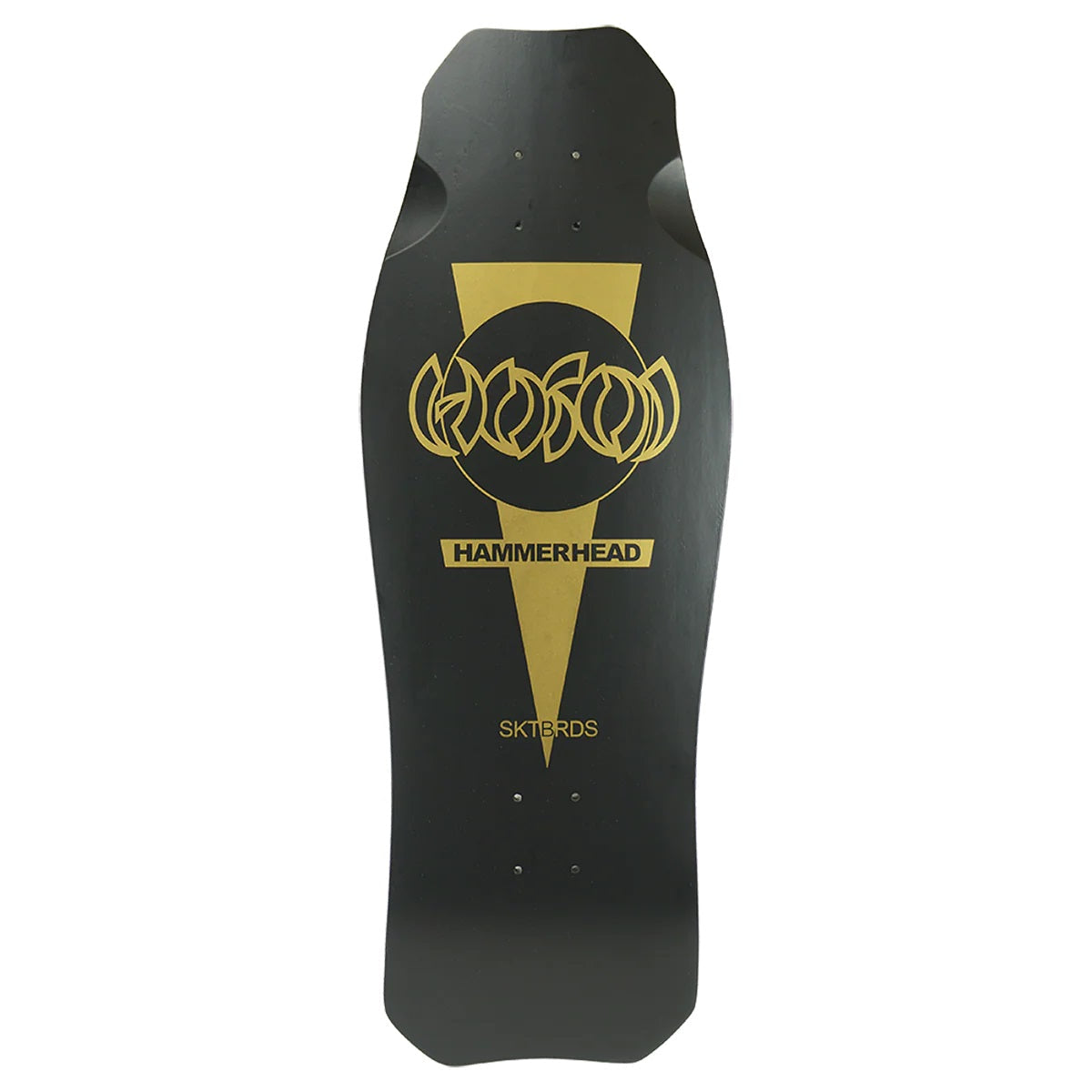 Hosoi Screened O.G. Hammerhead Skateboard Deck - 10.5″ Matte Black/Gold - Bow Shock Marketplace