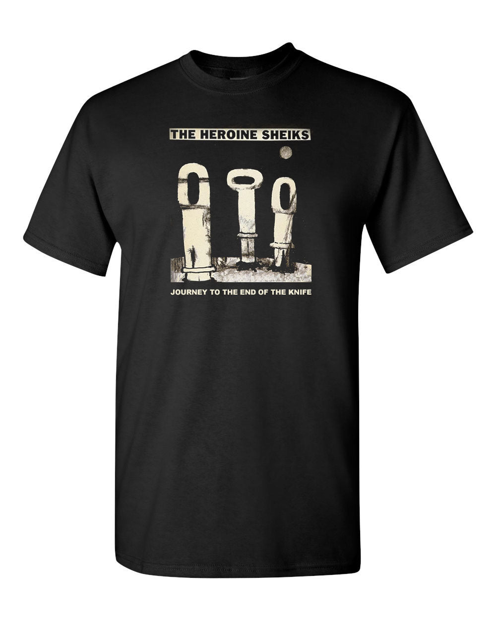 HEROINE SHEIKS "JOURNEY TO THE END OF THE KNIFE" T-SHIRT - Bow Shock Marketplace