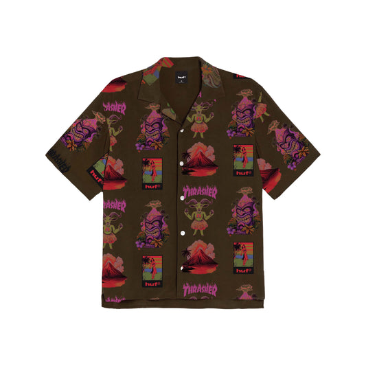 Huf X Thrasher Hawaiian Multi Color Button Up Shirt