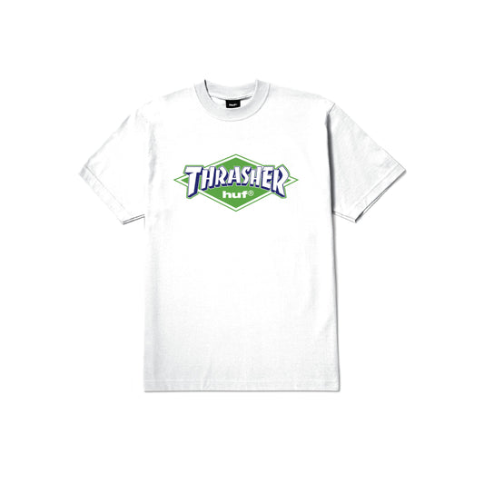 Huf X Thrasher Logo White S/s Shirt