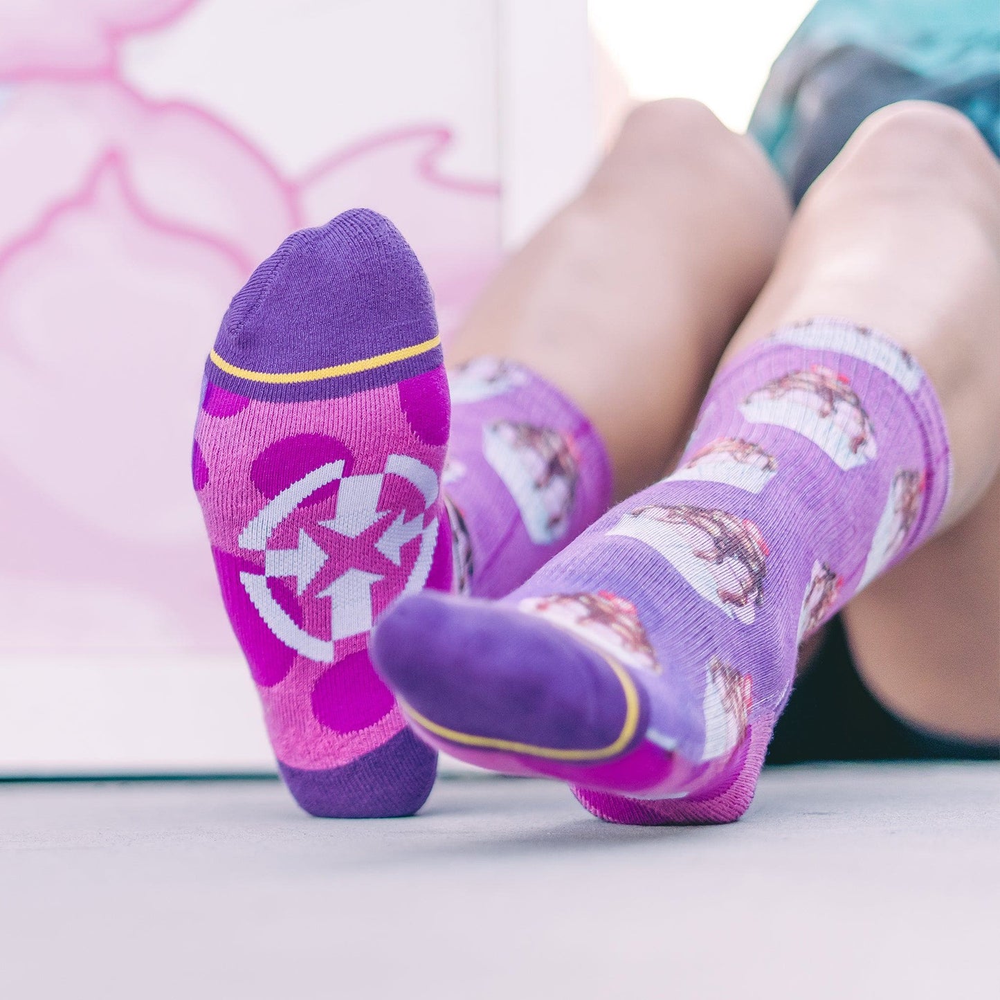Cupcake Crew Socks With Art By Hanna Minck