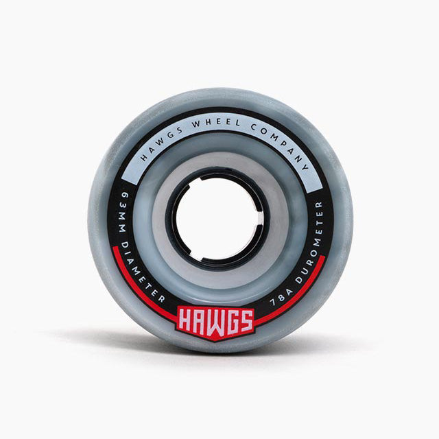 Hawgs Fatty Wheels 63mm 78a - Grey/White Swirl (Set of 4) - Bow Shock Marketplace