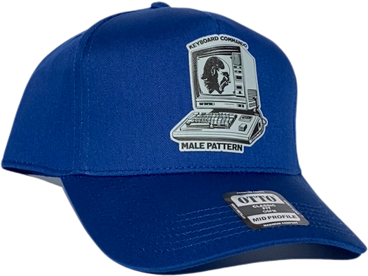 Male Pattern Keyboard Commando Blue Trucker Hat