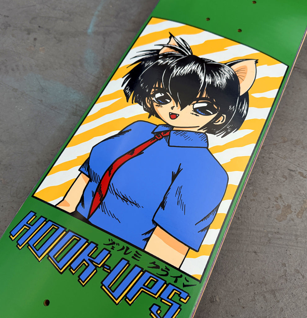 Hook Ups Cat Girl 2 7.5" Skateboard Deck - Bow Shock Marketplace