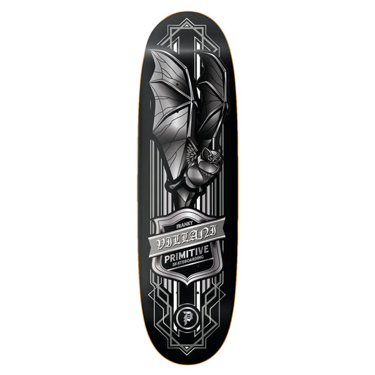 Primitive Franky Villani Bat Black 9.125" Egg Shaped Skateboard Deck