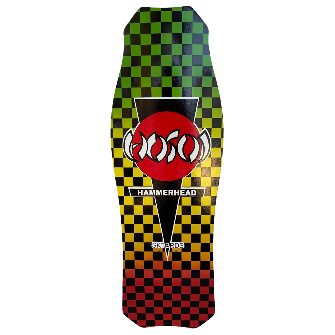 Hosoi O.G. Hammerhead Rasta Checkerboard 10.5" Complete Skateboard