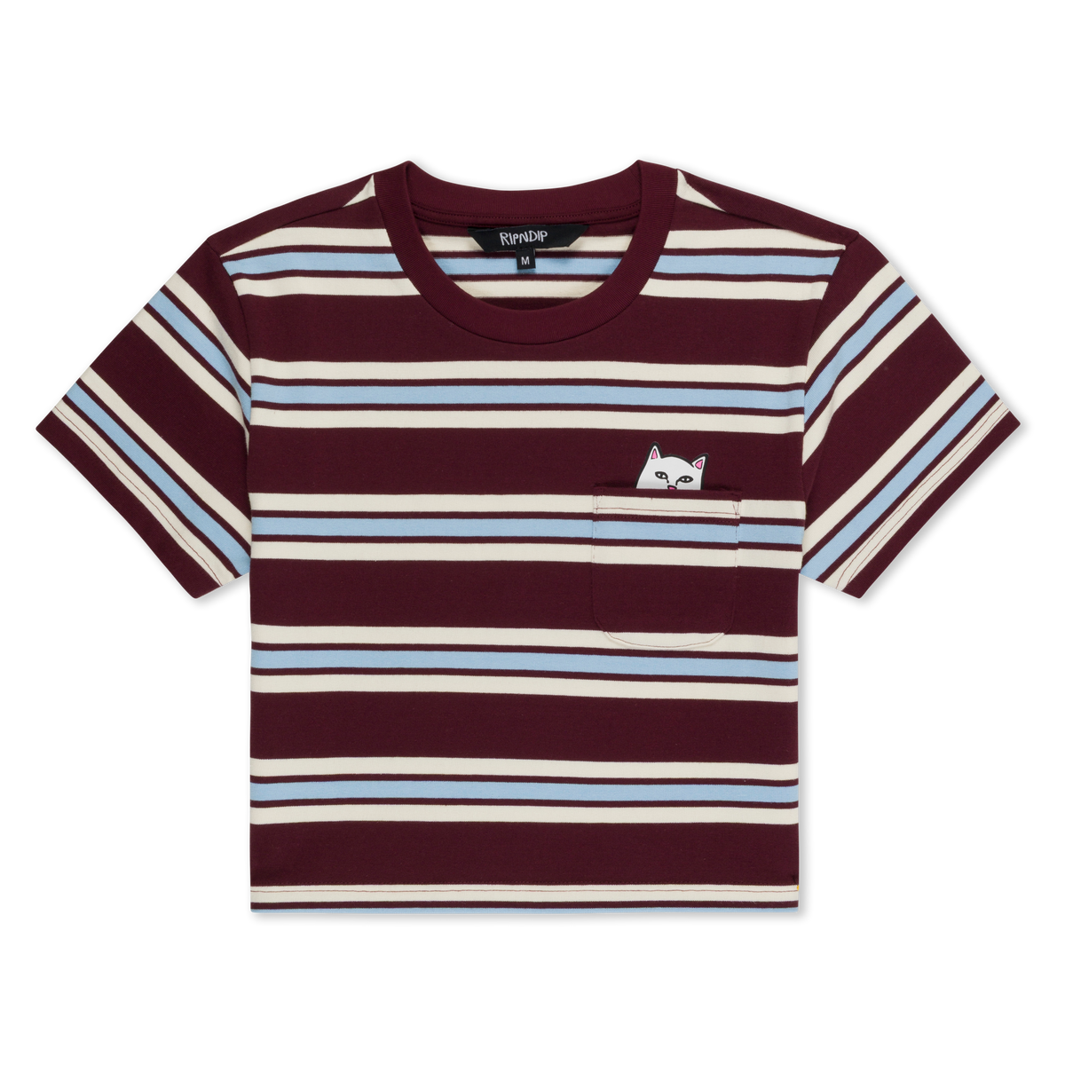 Lord Nermal Cropped Baby Pocket Tee (Brown Stripes)
