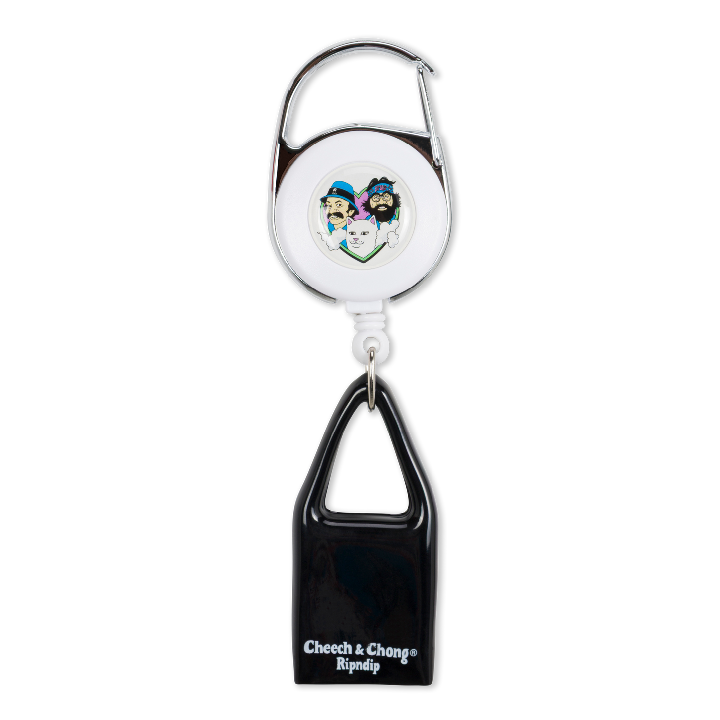 I Heart Pot Retractable Keychain (Black)