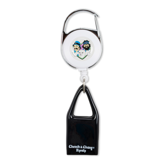 I Heart Pot Retractable Keychain (Black)