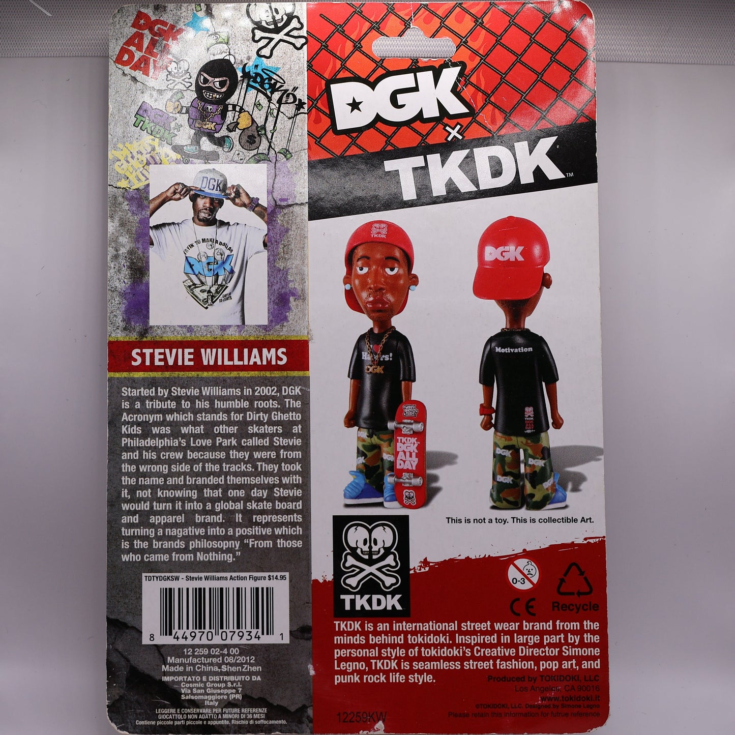 RARE DGK x TKDK Stevie Williams Action Figure Sealed Skateboarding Collectible