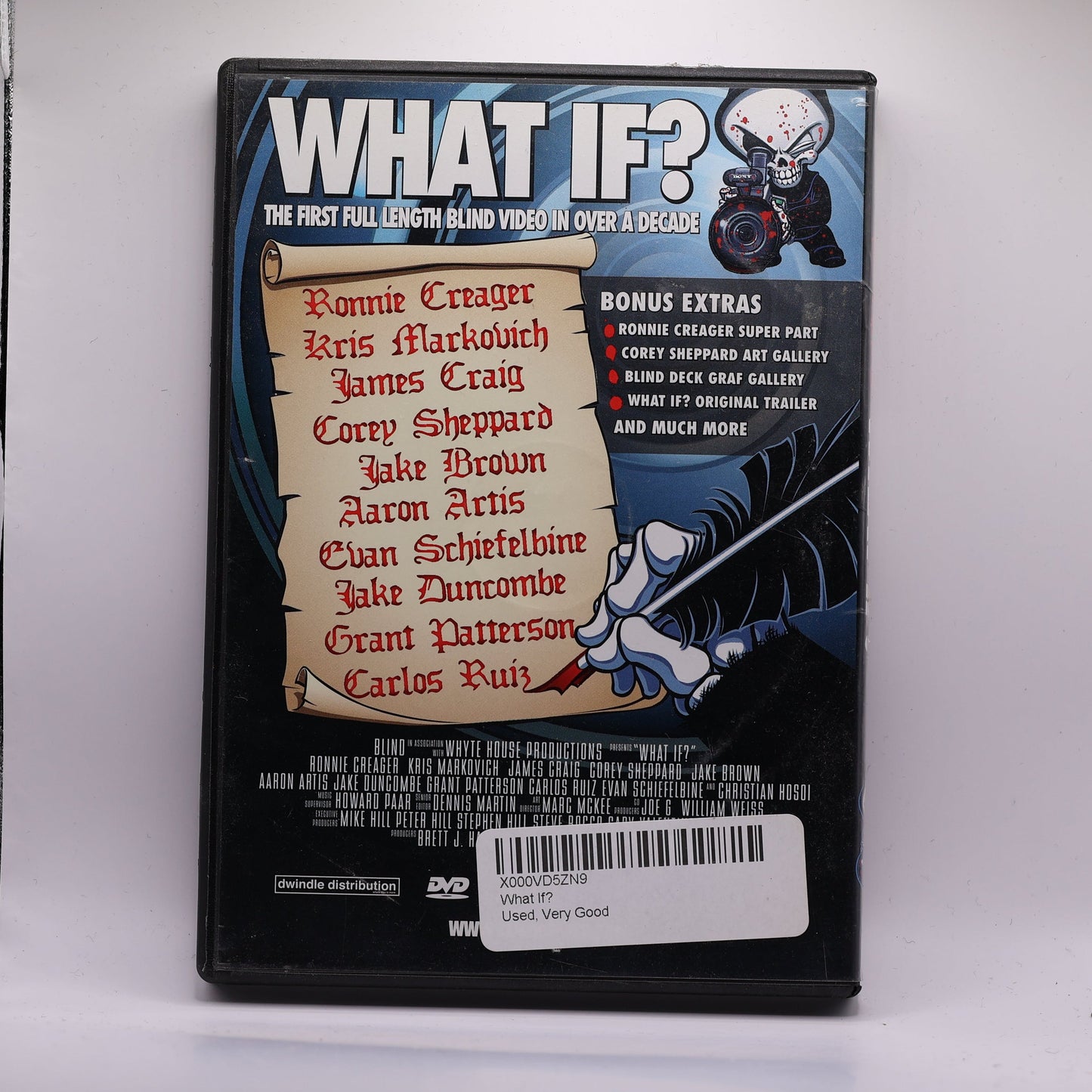 Blind What If? DVD (2005) Ronnie Creager James Craig Jake Brown Rare Skate Video