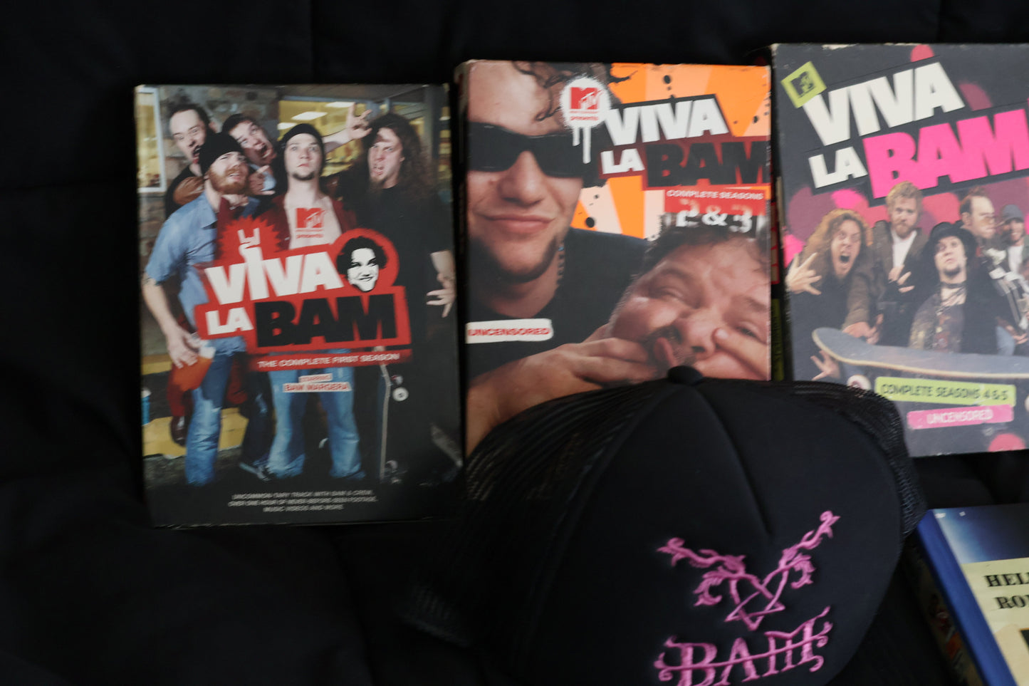 Rare Bam Margera Collection | Signed Book, Viva La Bam DVDs, Minghags, Haggard, CKY Photos, Hat & More