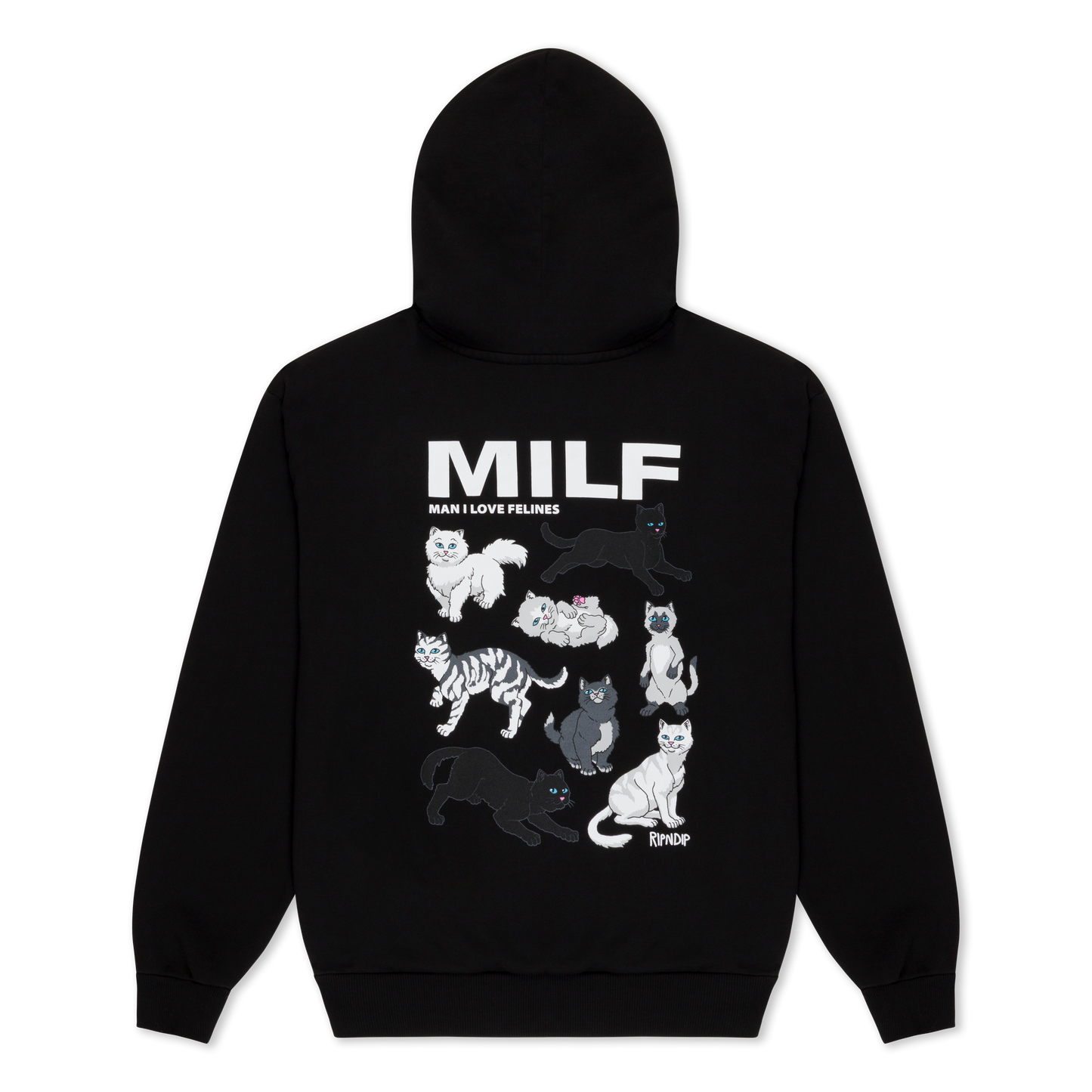 Man I Love Felines Hoodie (Black)