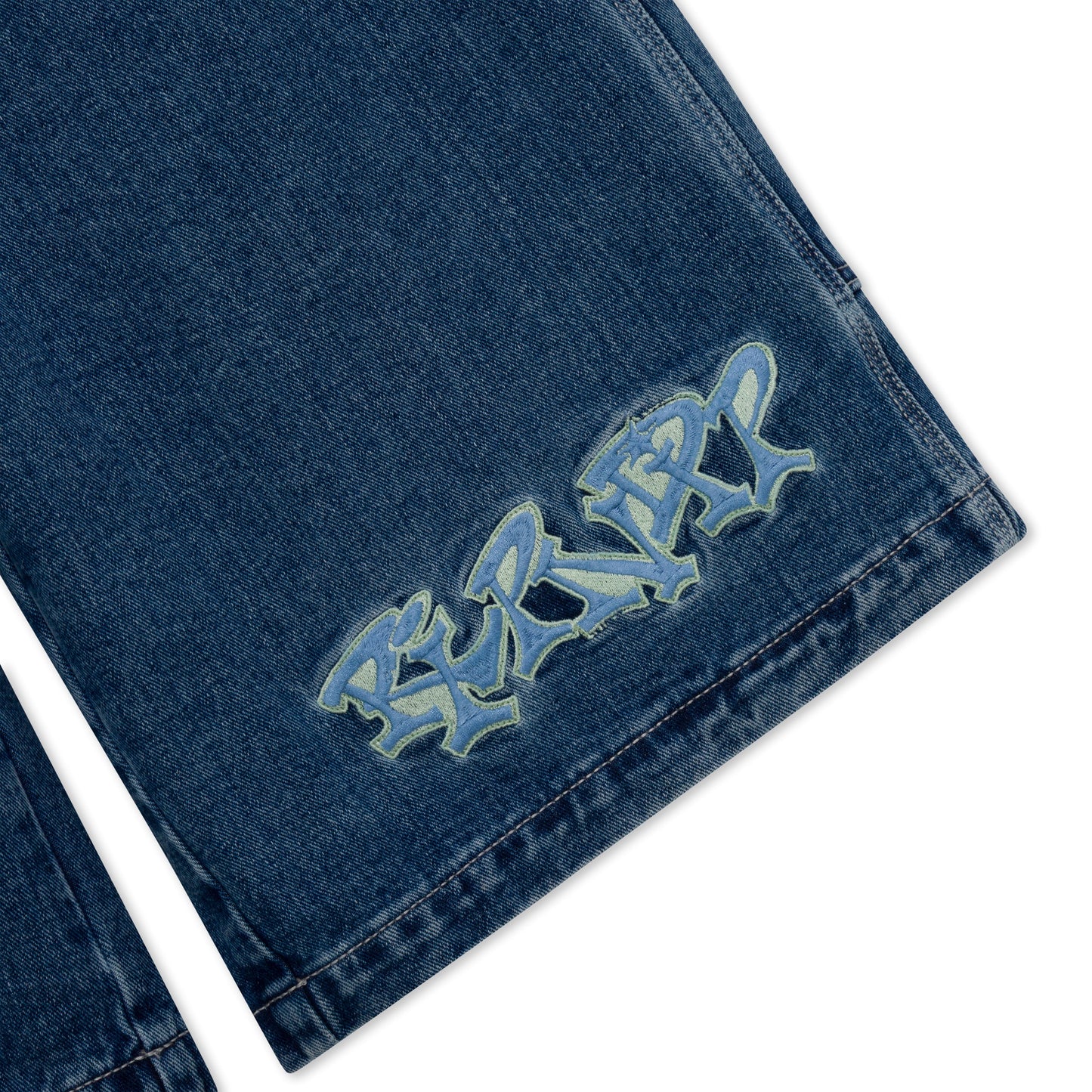 Ace Ultra Wide Leg Shorts (Medium Wash)