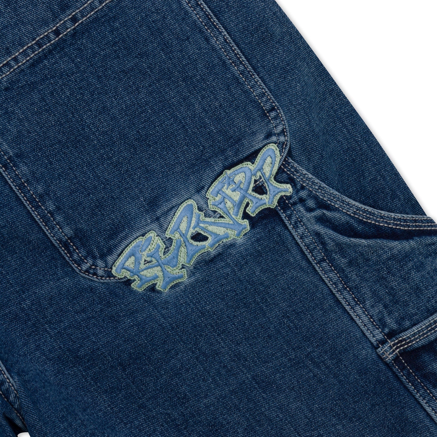 Ace Ultra Wide Leg Shorts (Medium Wash)